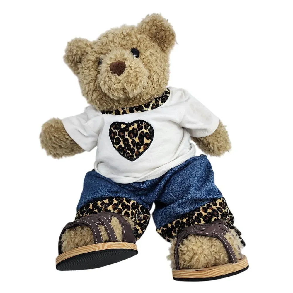 Build A Bear BAB Bear Stuffed Plush w. Outfit Vintage 1997 Teddy Brown
